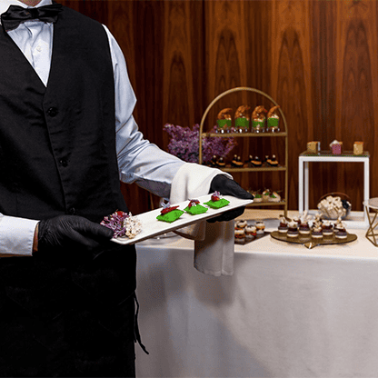 Catering service setup for B2B sales team collaboration